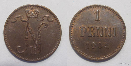 1 пенни 1904 aUNC
