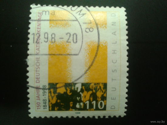 Германия 1998 католический крест Михель-0,9 евро гаш.