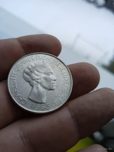100 франков 1963г Люксембург,Шарлотта