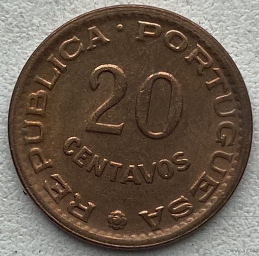 Гвинея-Бисау 20 сентаво 1973 г. Редкая