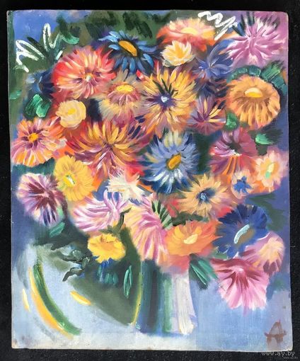 Клименко А.И. 1979 г.р. "Букет",2001г.Х/М.60/48 см.