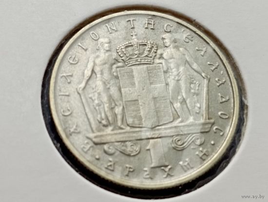Греция. 1 драхма 1967 в холдере