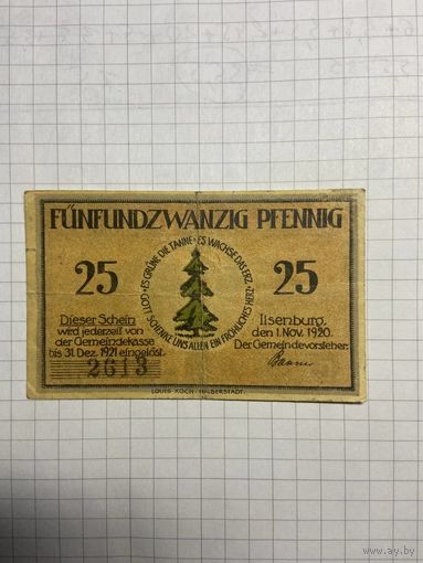 Нотгельд 25 пфеннигов 1921 год. -2112