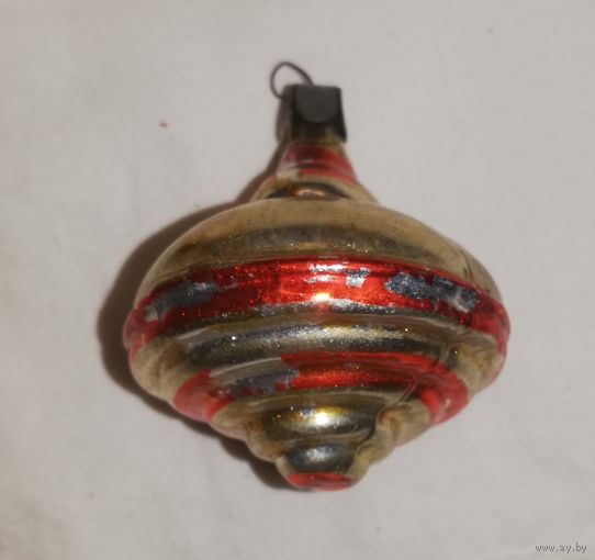 Елочная игрушка "Юла, волчок, СССР