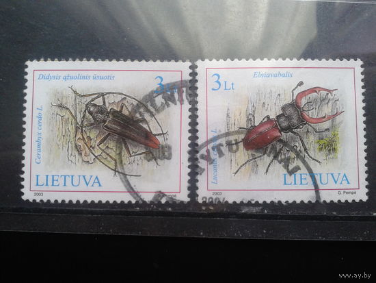 Литва 2003 Жуки Полная серия Михель-5,0 евро гаш