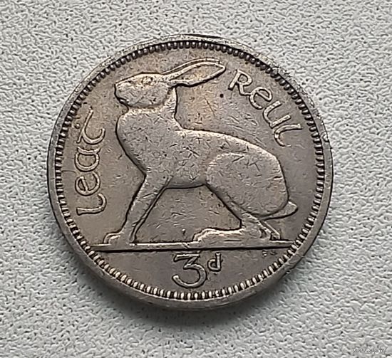 Ирландия 3 пенса, 1946.  7-1-32