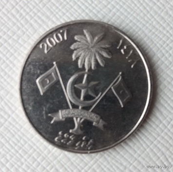 Монета республики ''МАЛЬДИВЫ'' ( 1 руффия) 2007