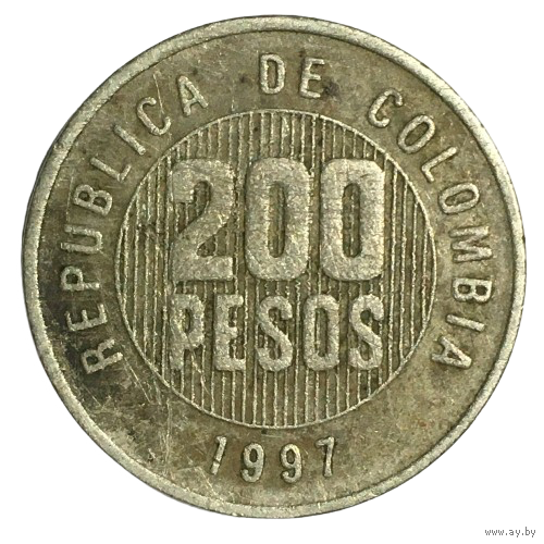 Колумбия 200 песо, 1997