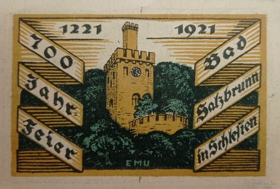 Werty71 Германия Нотгельд 50 пфеннигов 1921 банкнота 1Б