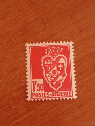 1942 французская колония Алжир герб чистая без клея  (4-8)