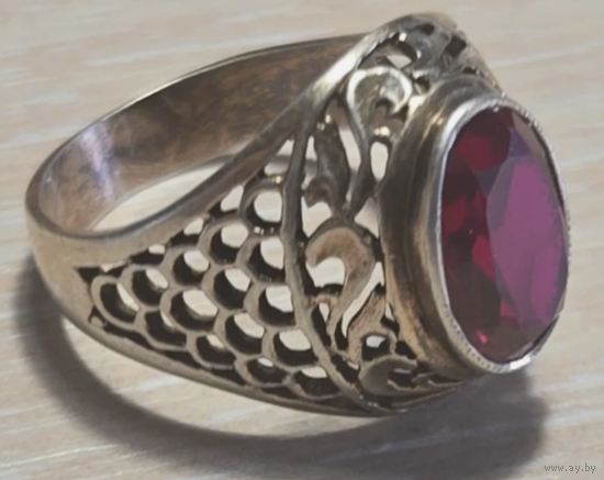 Антикварное советское русское кольцо из чистого серебра 875 женское