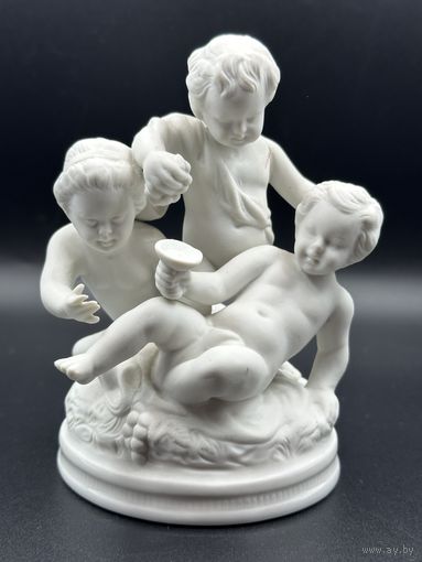 Скульптура композиция времена года. Лето. Бисквит. Unterweissbach. ГДР. С рубля!