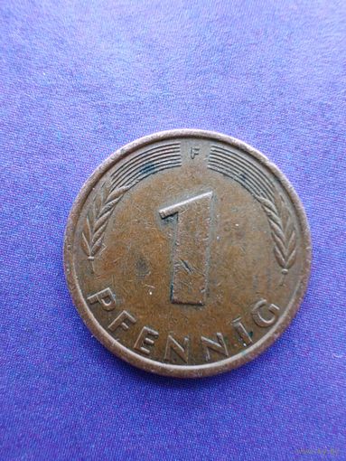 Германия ФРГ 1 пфенниг 1977 F