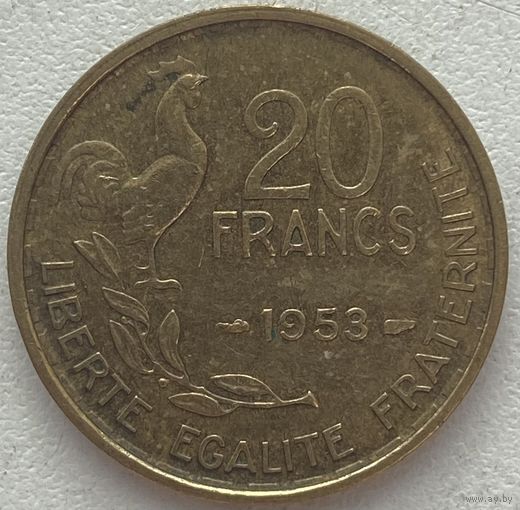 Франция 20 франков 1953 г.