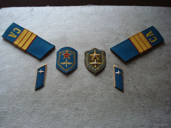 Петлицы, эмблемы, шевроны, погоны сержанта Военно-воздушных сил ВС СССР.