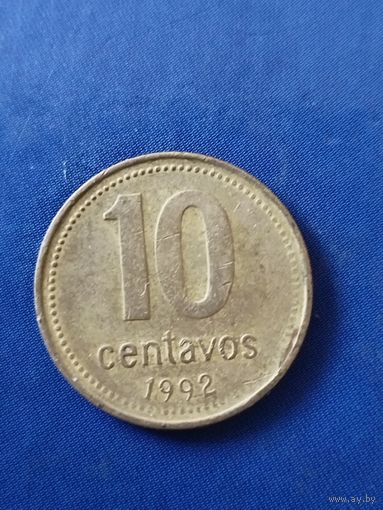 Аргентина 10 сентаво 1992