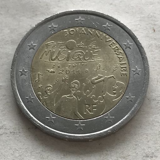 Франция 2 евро 2011 - 30 лет Дню музыки во Франции