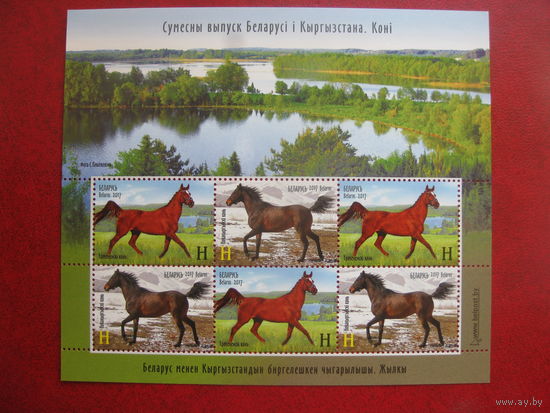 Беларусь 2017 MNH Малый Лист Лошади