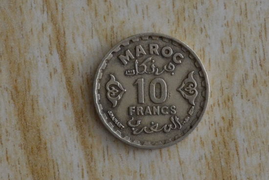 Марокко 10 франков 1952