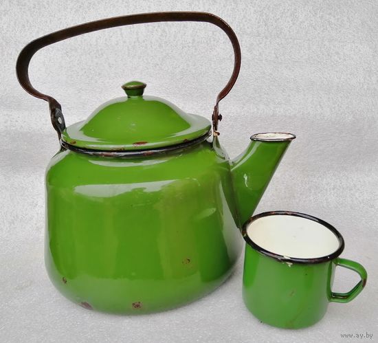 Армейские чайник и кружка. СССР,