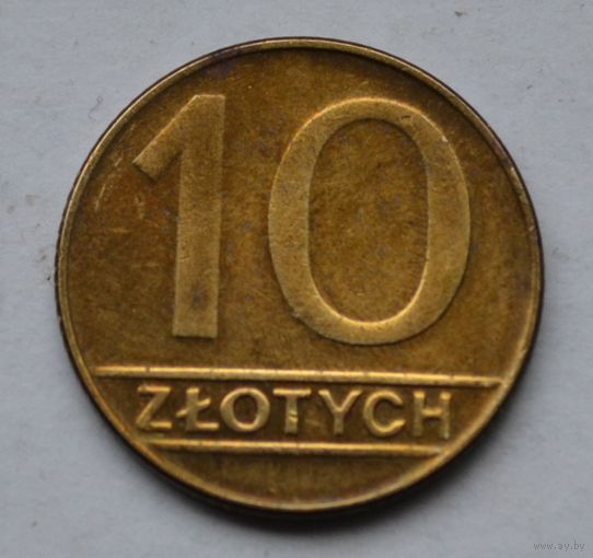 Польша, 10 злотых 1989 г.
