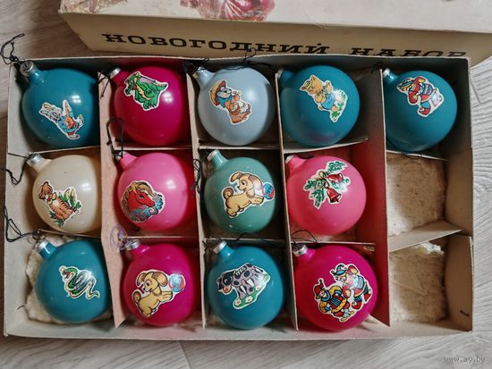 Елочная игрушка СССР в коробке