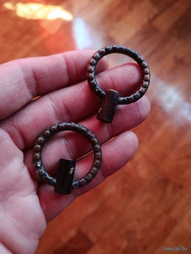 2 мебельные ручки бронза