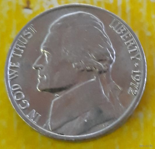 5 центов 1972 США МД Филадельфия XF