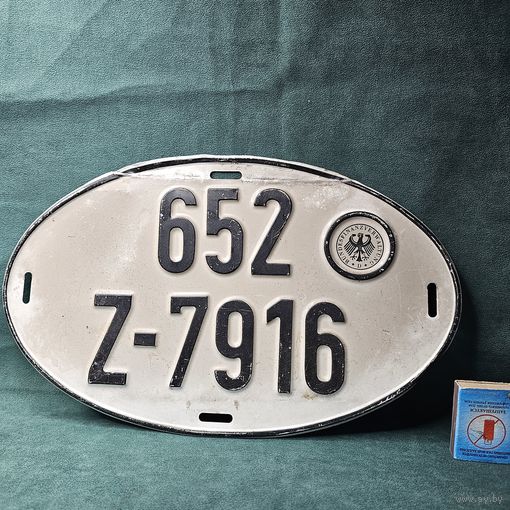 Старт с 1 Рубля !!! Автомобильный номер ФРГ Круглый 1960-70 годы