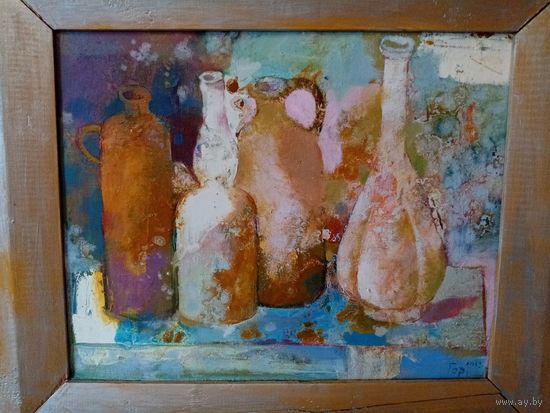 "Бутылки", Горолевич Дмитрий, 40х50см, холст масло 2013г.