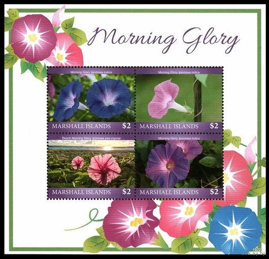 2019 Маршалловы острова 4200-4203KL Цветы 16,30 евро