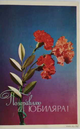 Открытка ..поздравляю юбиляра !..1974г. чистая двойная