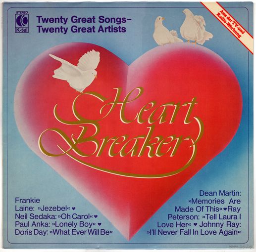 LP Heart Breaker (Dean Martin, Doris Day, Paul Anka, Neil Sedaka, Harry Belafonte, Johnny Mathis, Ritchie Valens і іншыя)