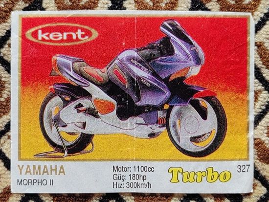 Вкладыш Turbo (Турбо) 5 серия (261-330, Yellow, золотая толстая рамка), номер 327, Yamaha Morpho II. #2. Возможен небольшой торг.