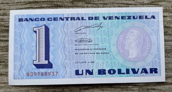Werty71 Венесуэла 1 боливар 1989 UNC банкнота