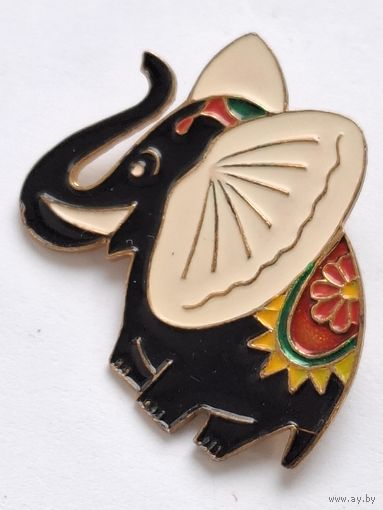 Брошь. Слон. Клеймо