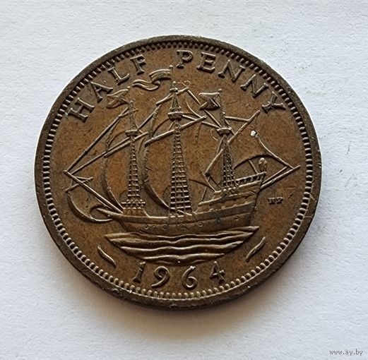 Великобритания 1/2 пенни 1964
