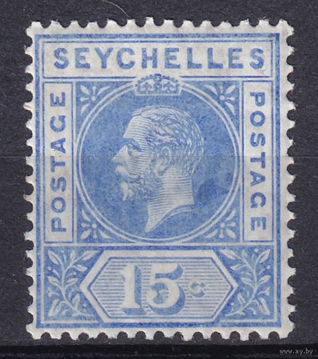 78.BrKSe. Великобритания. Колонии. Сейшельские острова. Георг V. Стандарт. 15C. 1912 г. Mi.#67.
