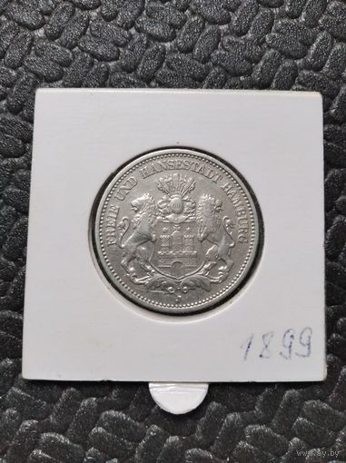 Германия 2 марки гамбуг 1899г.