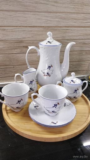 Польский чайный набор,- серия ''Rococo, гусь''