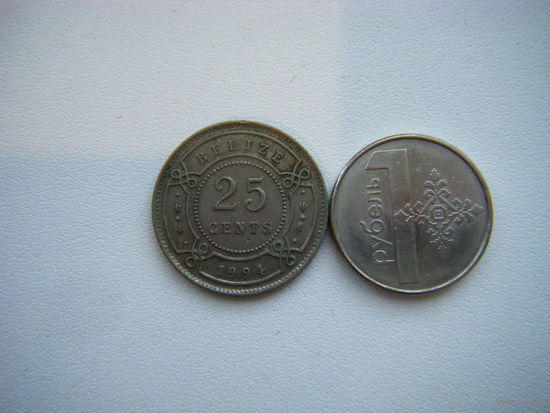 Белиз 25 центов 1994г.