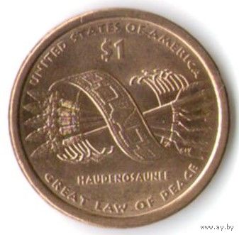 1 доллар США 2010 год Сакагавея Пояс Гайавата двор Р _состояние aUNC