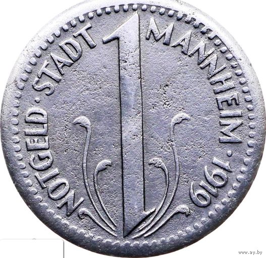 РАСПРОДАЖА!!! - ГЕРМАНИЯ МАНГЕЙМ 10 пфенигов 1919 год
