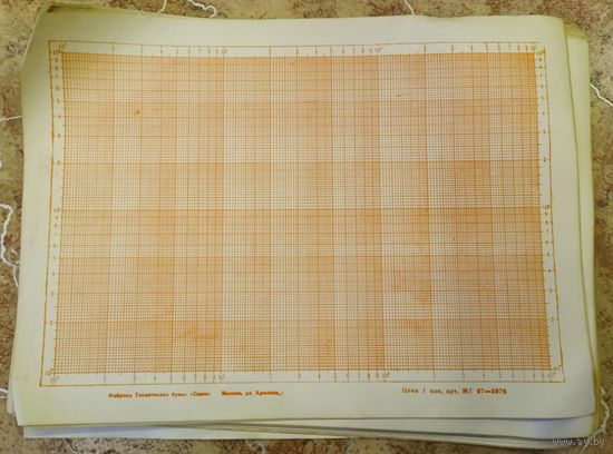Миллиметровочная бумага (советская),70 листов