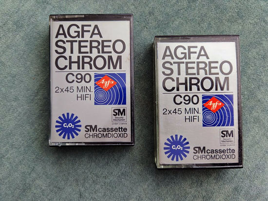 Аудиокассета "AGFA Stereo-chrom C90" - 2 шт.