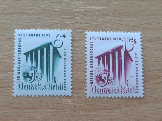 Выставка садоводства в Штутгарте, серия 2 марки, Mi 692-693, 22 апреля 1939 года. MLH.