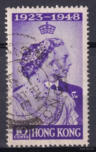 98.BrKS. Великобритания. Колонии. Гонконг. Серебряная свадьба Георга VI и Елизаветы. 1948 г. 10с. Mi.#171.