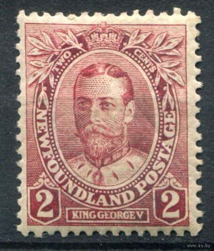 Британские колонии - Ньюфаундленд - 1911г. - король Георг V, коронациях - 1 марка - MNH с потрескавшимся клеем, есть вмятинка [Mi 86]. #3-WB-94-A-1