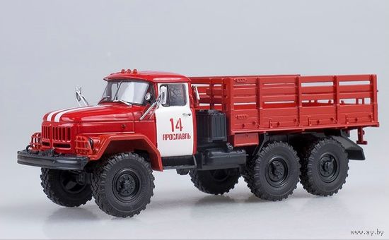 ЗИЛ-131 Пожарный автомобиль бортовой ПЧ-14 г. Ярославль. Автоистория. 1/43.