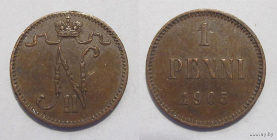 1 пенни 1905